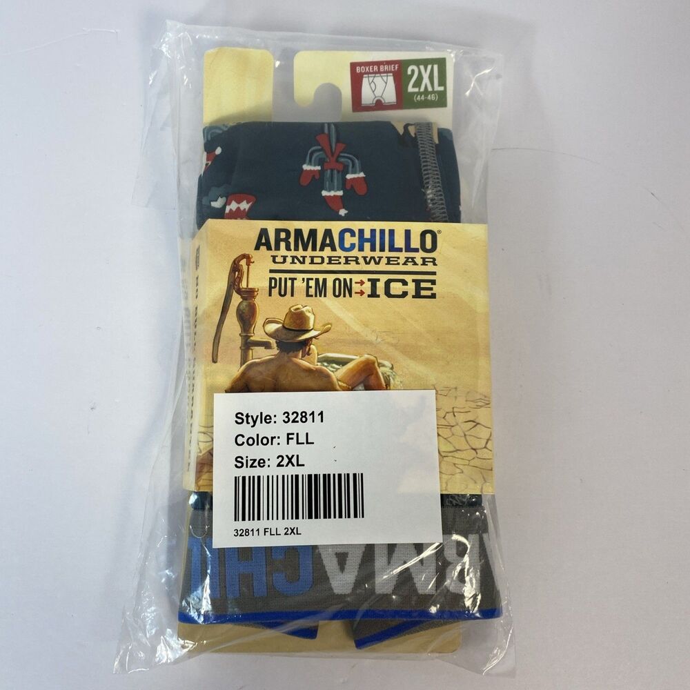 Duluth Trading Armachillo Boxer Briefs 2XL Christmas Cactus Print Cooling NIP